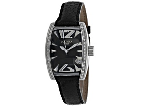 Locman Women's Panorama Black Leather Strap Watch