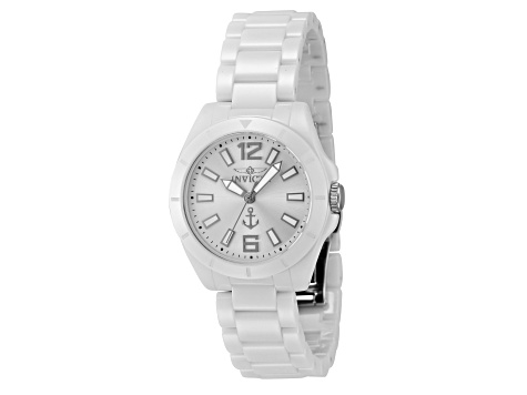 Invicta OCEAN VOYAGE 32mm White Ceramic Quartz Watch