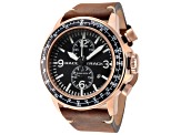 Glam Rock Men's Racetrack Action Tachymeter 46mm Quartz Watch