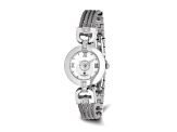 Charles Hubert Stainless Steel Wire Bangle Silver Dial Watch