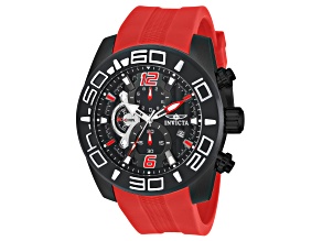 Invicta Men's Pro Diver 50mm Black Dial Silicone Strap Quartz Watch
