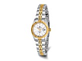 Ladies Charles Hubert Two-tone Stainless Band Silver-White Dial Watch