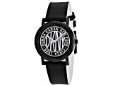 DKNY Women's Soho Black Leather Strap Watch