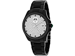 Jivago Women's Jolie White Dial, Black Stainless Steel Watch