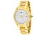 Jivago Women's Jolie White Dial, Yellow Stainless Steel Watch