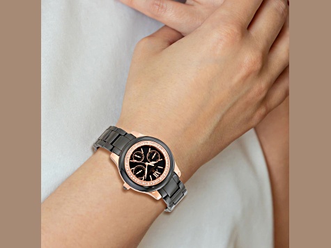 Charles Hubert Ladies Black Ceramic 38mm Watch Black Bow Jewelry Charles Hubert Ladies Stainless Steel  main image 4