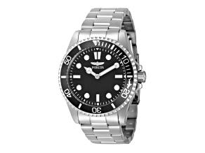 Invicta Pro Diver 43mm Black Dial Stainless Steel Band Quartz Watch