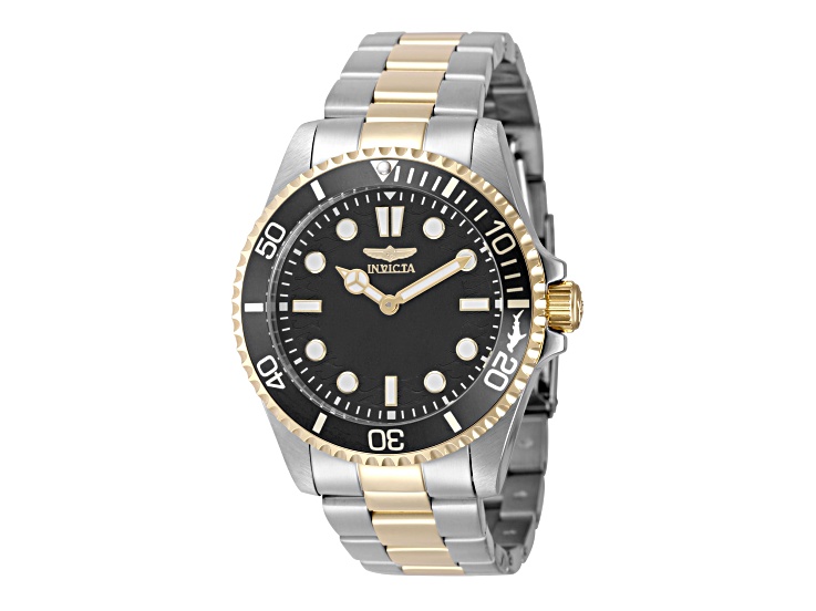 Invicta Pro Diver 43mm Black Dial Stainless Steel Band Quartz Watch