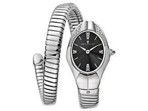 Christian Van Sant Women's Naga Black Dial, Stainless Steel Watch