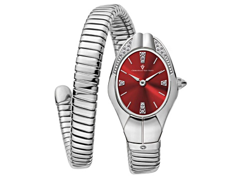 Christian Van Sant Women's Naga Red Dial, Stainless Steel Watch