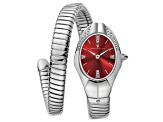 Christian Van Sant Women's Naga Red Dial, Stainless Steel Watch