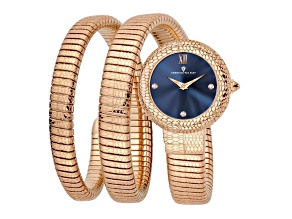 Christian Van Sant Women's Naga Blue Dial, Rose Stainless Steel Watch