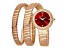 Christian Van Sant Women's Naga Red Dial, Rose Stainless Steel Watch