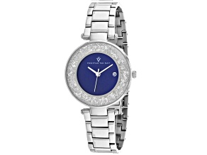 Christian Van Sant Women's Dazzle Blue Dial, Stainless Steel Watch