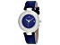 Christian Van Sant Women's Dazzle Blue Dial, Blue Leather Strap Watch