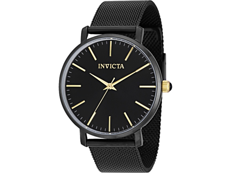 Invicta Angel 38mm Black Dial Black Stainless Steel Mesh  display picture 1