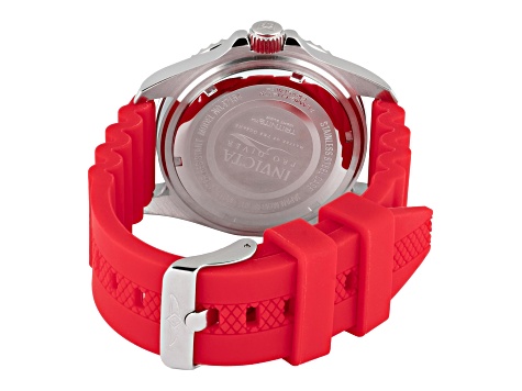 Invicta Pro Diver 43mm Red Silicone Strap Quartz Watch  display picture 1