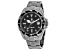 Christian Van Sant Men's Montego Black Dial, Silver-tone Distressed Stainless Steel  Watch
