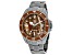 Christian Van Sant Men's Montego Brown Dial, Silver-tone Distressed Stainless Steel  Watch