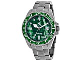 Christian Van Sant Men's Montego Green Dial, Silver-tone Distressed Stainless Steel  Watch