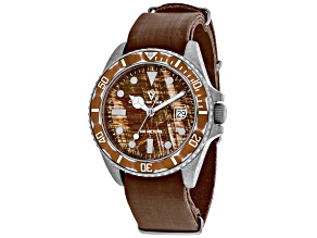 Christian Van Sant Men's Montego Brown Dial, Brown Leather Strap Watch