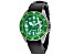 Christian Van Sant Men's Montego Green Dial, Black Leather Strap Watch