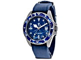 Christian Van Sant Men's Montego Vintage Blue Dial, Blue Leather Strap Watch