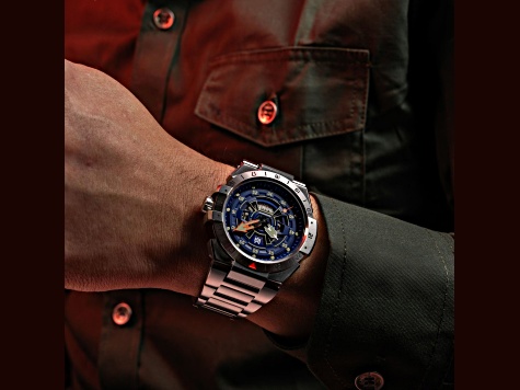 RGMT Himars Blue Dial White Bezel White Stainless Steel Band Automatic Watch