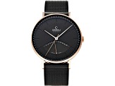 Obaku Men's Classic Black Stainless Steel Mesh Band Watch