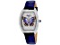 Christian Van Sant Women's Papillon Butterfly Design, Blue Leather Strap Watch