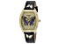 Christian Van Sant Women's Papillon Yellow Dial, Brown Leather Strap Watch