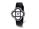 Charles Hubert Ladies Black IP Plated Stainless 36x36mm Watch