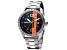 Head Men's Athens 44mm Quartz Orange Stripe Black Dial Stainless Steel Watch