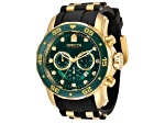 Invicta Pro Diver 48mm Green Dial Silicone, Stainless Steel Band Quartz Watch