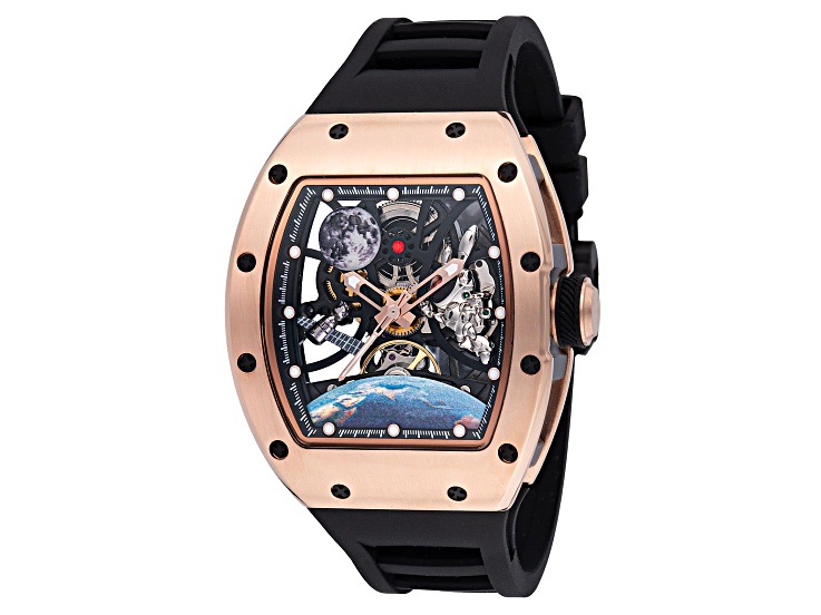 Invicta S1 Rally Interstellar Black Silicone Band Automatic Watch