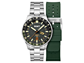 RGMT Globemaster GMT Green Dial White Bezel White Stainless Steel Band Automatic Watch