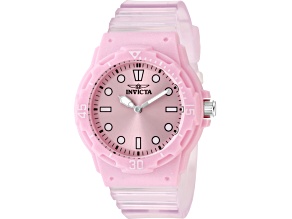 Invicta Celestial 35mm Pink Dial PU Band Quartz Watch