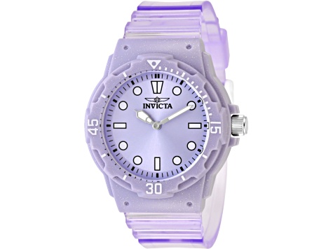 Invicta Celestial 35mm Purple Dial PU Band Quartz Watch  display picture 1