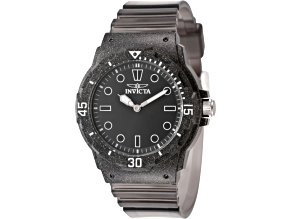 Invicta Celestial 35mm Black Dial PU Band Quartz Watch