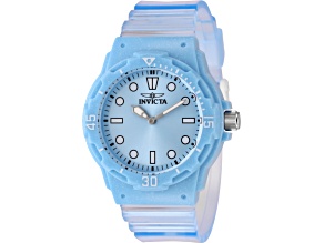Invicta Celestial 35mm Blue Dial PU Band Quartz Watch