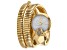 Just Cavalli Women's Glam Snake White Dial, Yellow Stainless Steel Watch