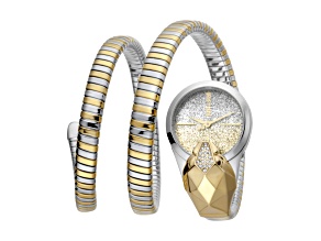 Just Cavalli Women's Glam Snake Two-tone Dial, Two-tone Yellow Stainless Steel Watch