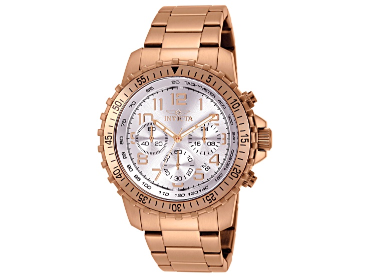 Invicta Specialty 45mm White Dial Stainless Steel Band Quartz Watch