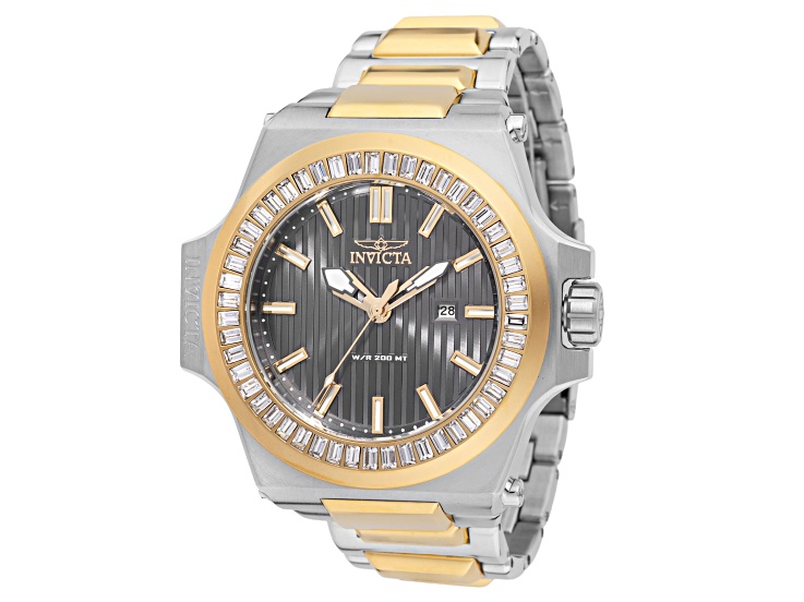 Invicta Akula 58mm Gunmetal Dial Stainless Steel Band Quartz Watch ...