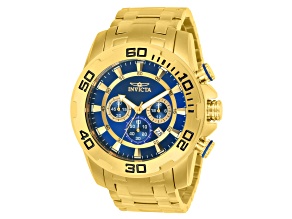 Invicta Men's Pro Diver 50mm Blue Dial Stainless Steel Bracelet Quartz Watch