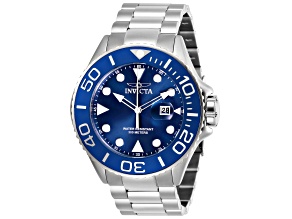 Invicta Men's Pro Diver 50mm Blue Dial Stainless Steel Bracelet Quartz Watch