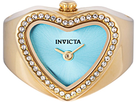 Invicta Mini 18.5mm Blue Dial Yellow Stainless Steel Band  display picture 3