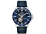 Bulova Men's Marine Star Blue Dial, Blue Leather Strap Watch