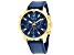 Bulova Men's Marine Star Blue Dial, Blue Leather Strap Watch