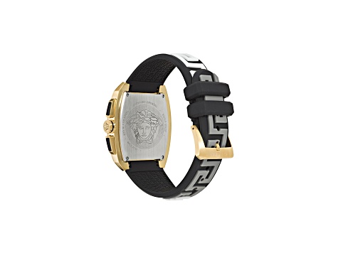Versace Dominus Watch 42X49.5MM Yellow Case Yellow Sunray Dial Silicone Strap